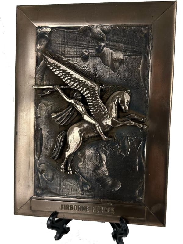 Airborne Forces Pegasus Cold Cast Bronze Plaque Military