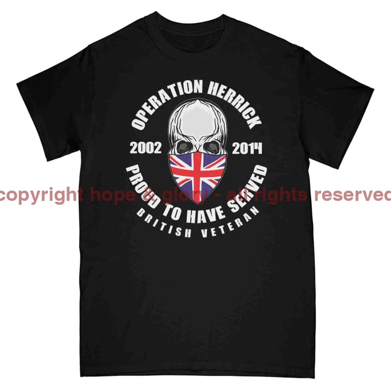 OP Herrick Afghanistan War Veteran Full Frontal Printed T-Shirt