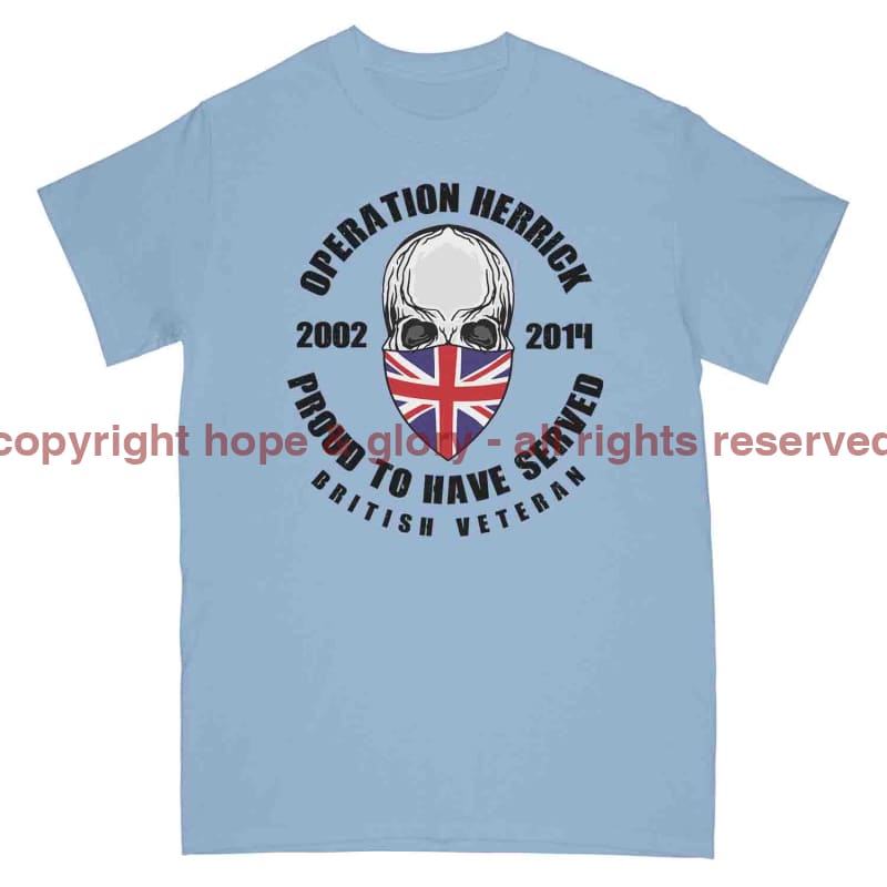 OP Herrick Afghanistan War Veteran Full Frontal Printed T-Shirt