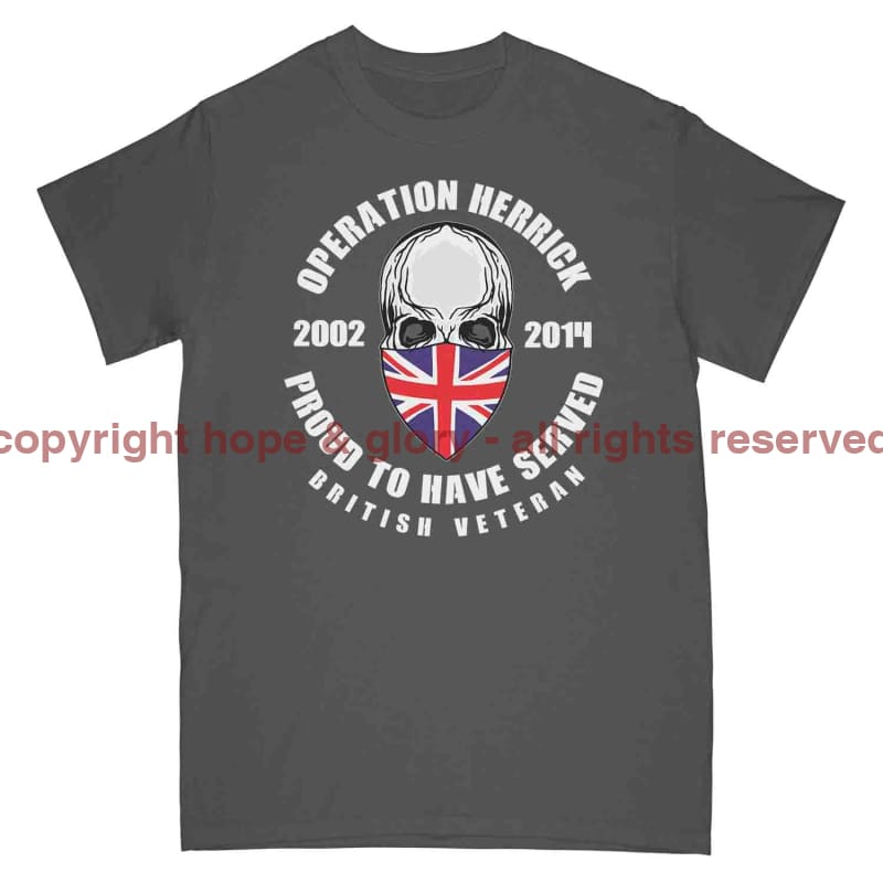 OP Herrick Afghanistan War Veteran Full Frontal Printed T-Shirt