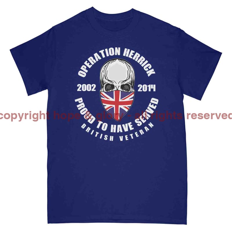 OP Herrick Afghanistan War Veteran Full Frontal Printed T-Shirt