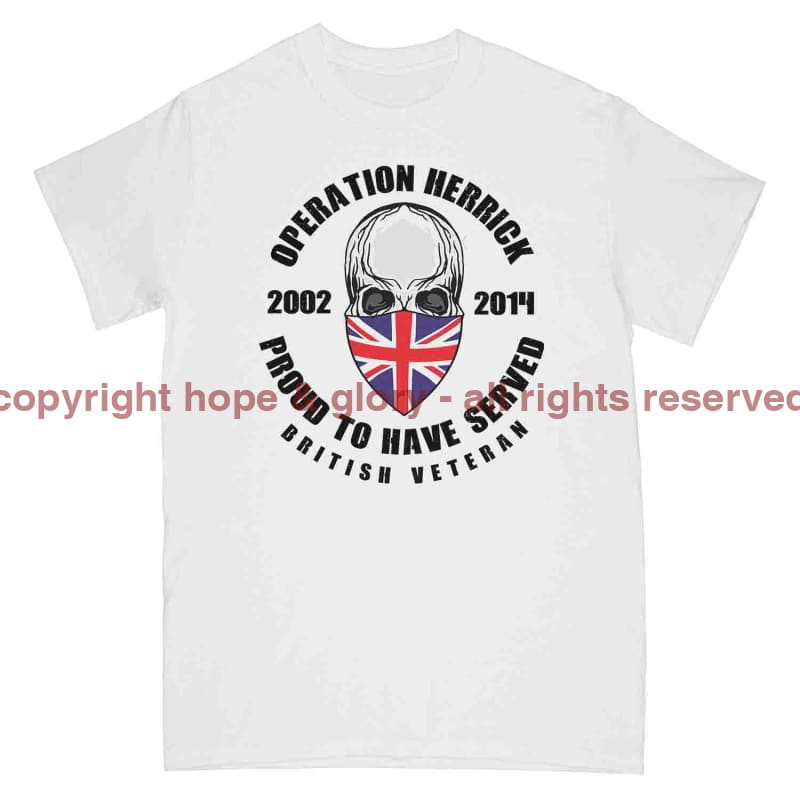 OP Herrick Afghanistan War Veteran Full Frontal Printed T-Shirt