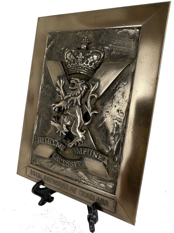 Royal Regiment Of Scotland Cold Cast Bronze Plaque Military