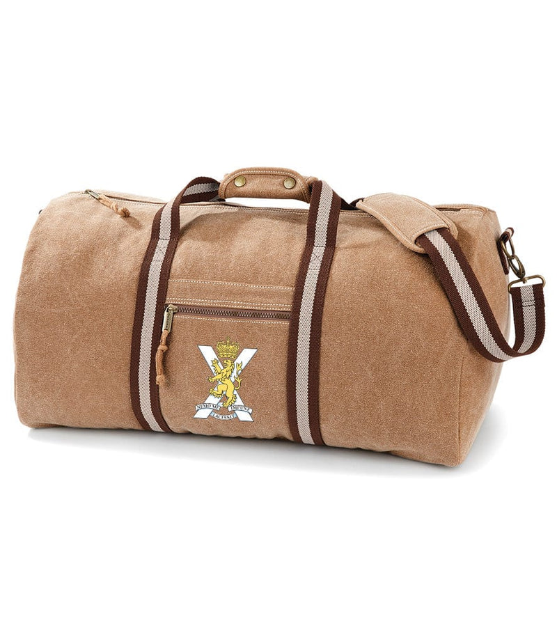 Royal Regiment of Scotland Vintage Canvas Holdall