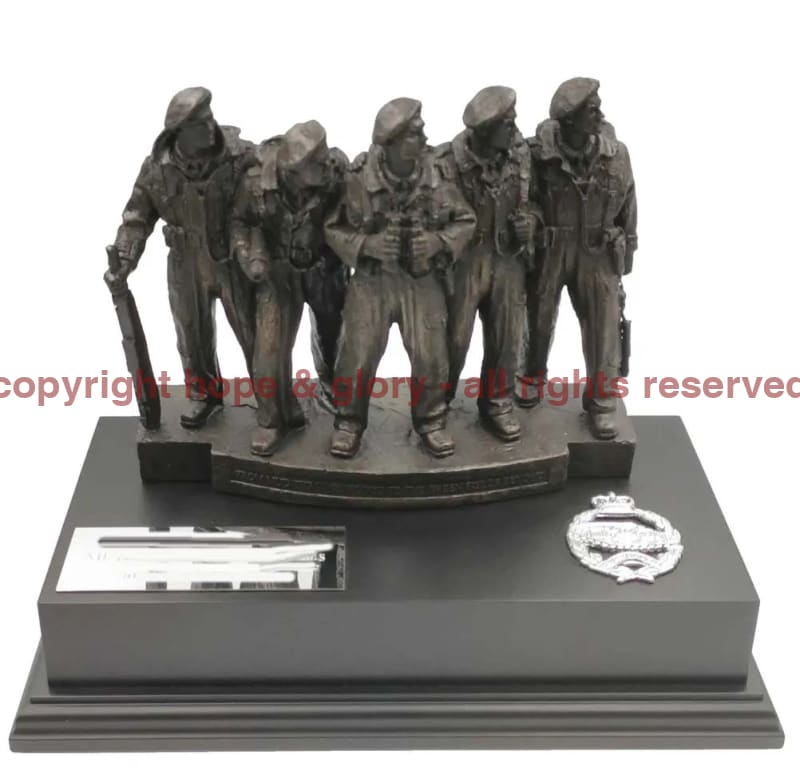 Royal Tank Regiment Comet Crew Cold Cast Bronze Statue