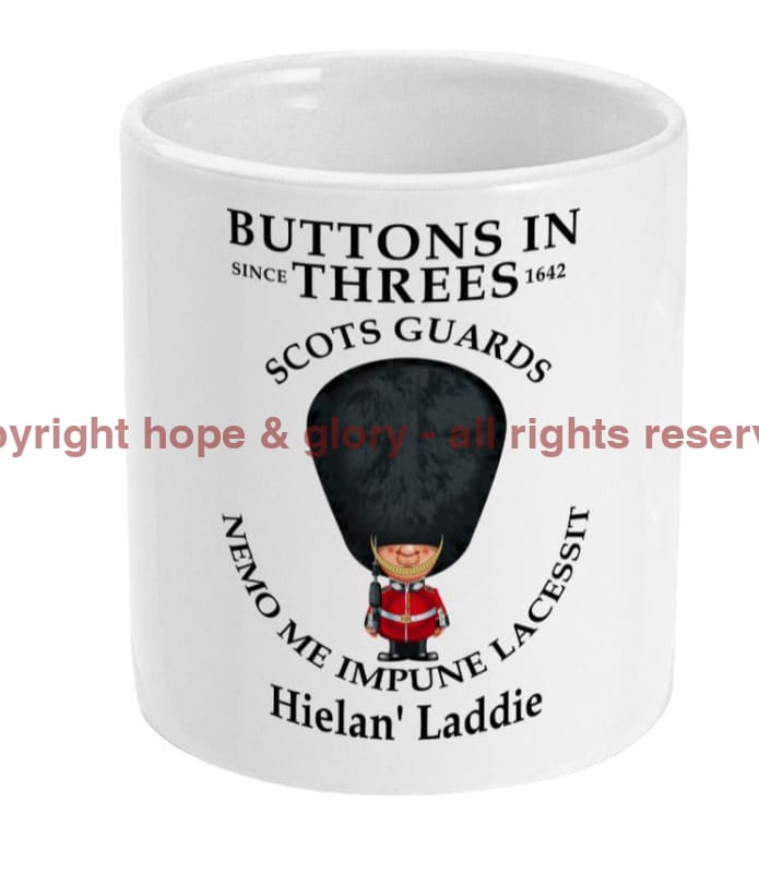 Scots Guards Buttons in Three's Ceramic Mug